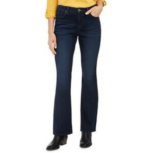 Style Co Curvy-Fit Boot-Cut Jeans Created for Macy's Dark Wash Blue Bloom 4